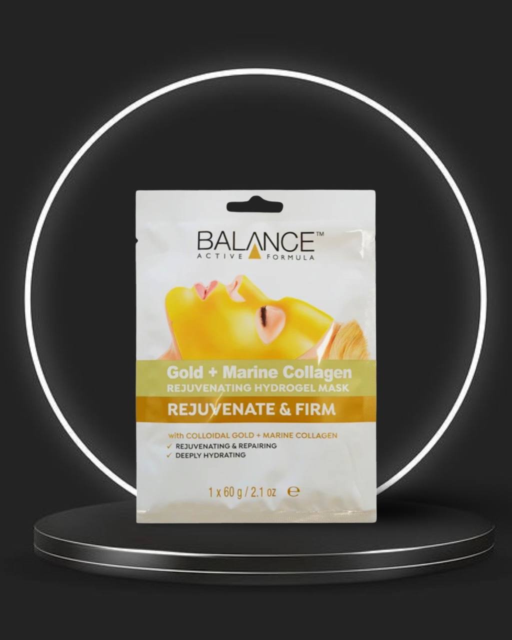 Balance Active Formula Gold + Marine Collagen Rejuvenating Hydrogel Face Mask