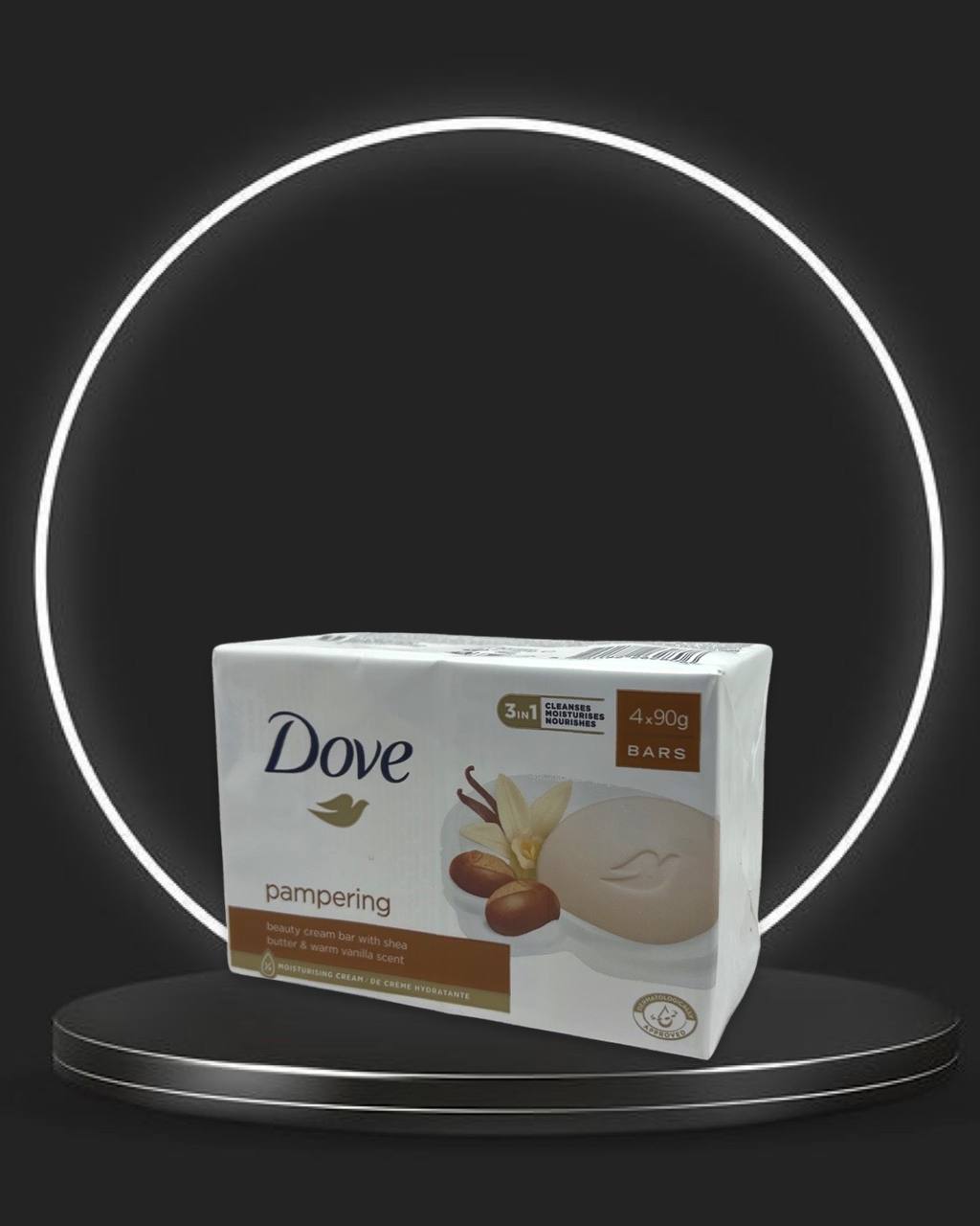 Dove Pampering Beauty Cream Bar Soap - 4x90g