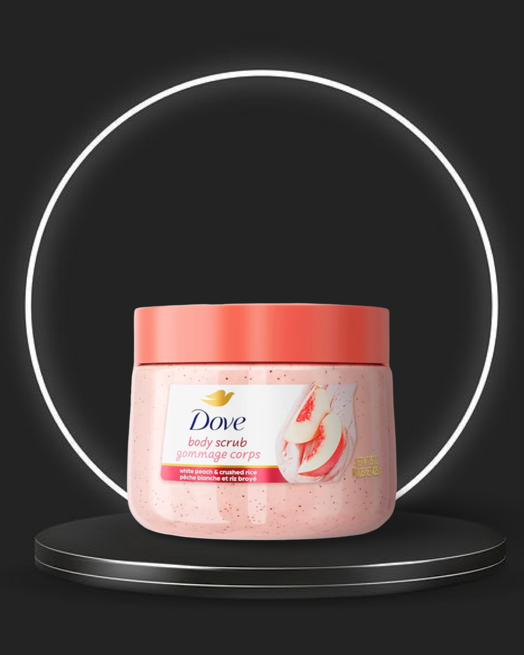 Dove Exfoliating Body Scrub 425g - White Peach And Crushed Rice