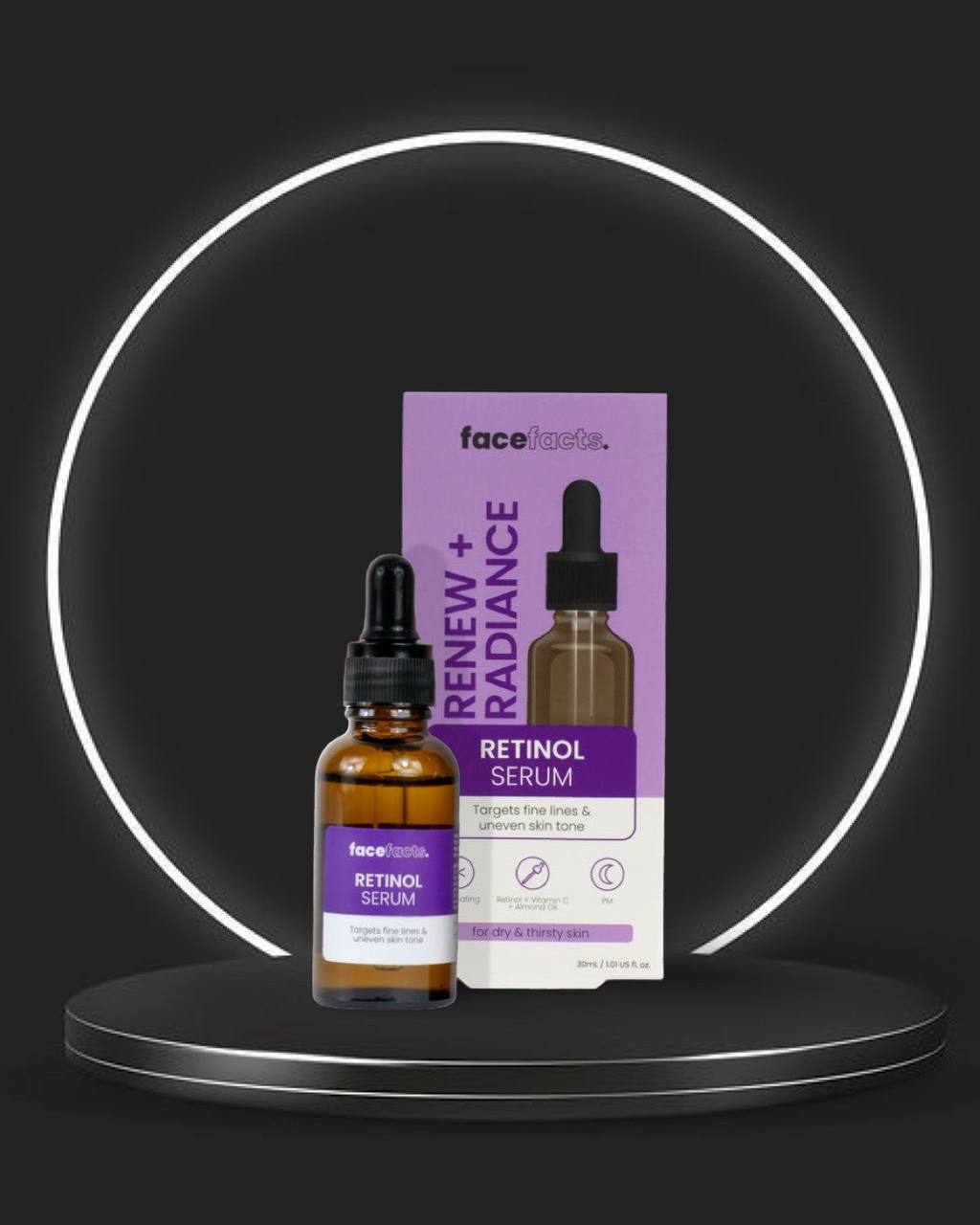 Face Facts Renew + Radiance Retinol Facial Serum 30ml